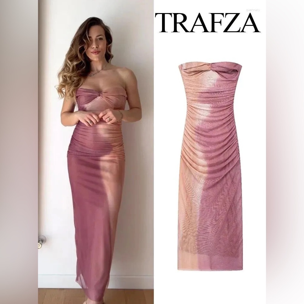 Zara Printed Tulle Dress